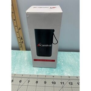Carnival Cruise Line 4-in-1 Beverage Holder Insulated Can Bottle Cooler Black